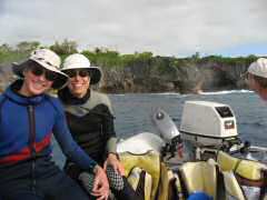Suited up for whale watching expedition